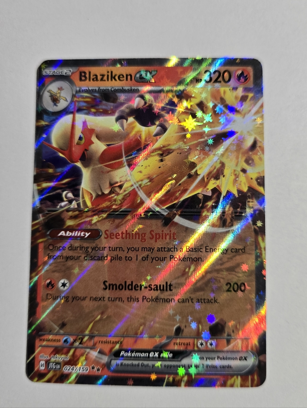 Blaziken EX 024/159 Holo Card Journey Together Double Rare NM
